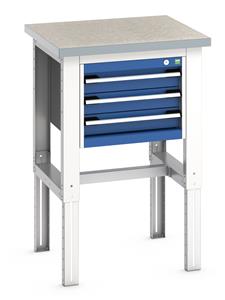 Bott 3 Drawer Adjustable Lino Workstand 750x750x740-1140mm H 41003535.**